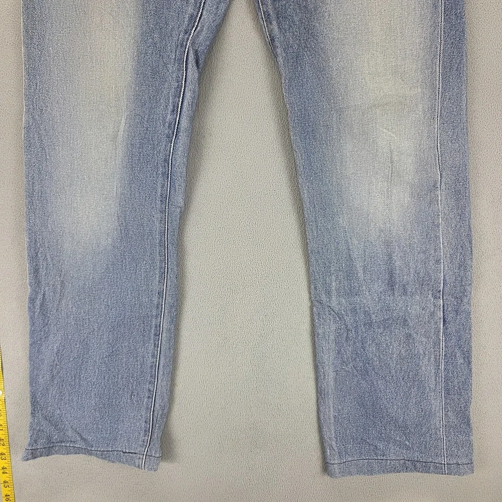 Edwin Jeans Mens 30x33 Blue Selvedge 505XX Regular Straight Light Wash Zip Fly